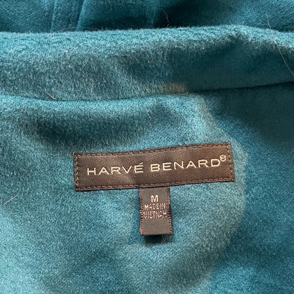 HARVE BENARD Teal Jacket w Wide Collar Sz M - Picture 4 of 4